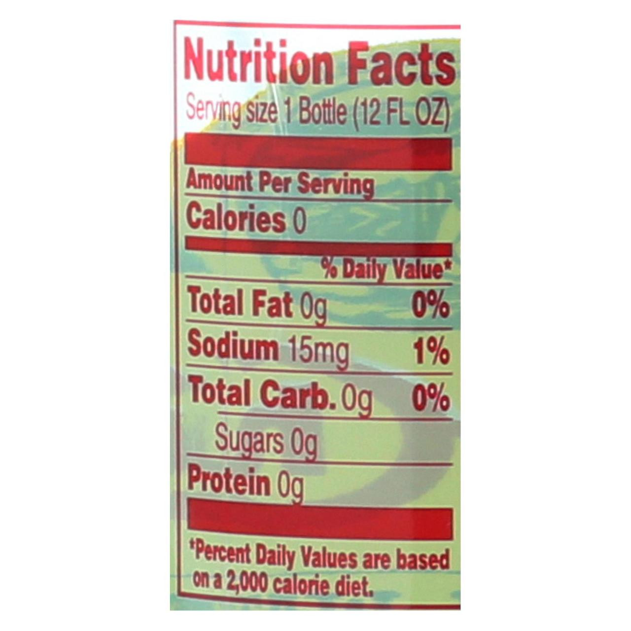 Topo chico ingredients label