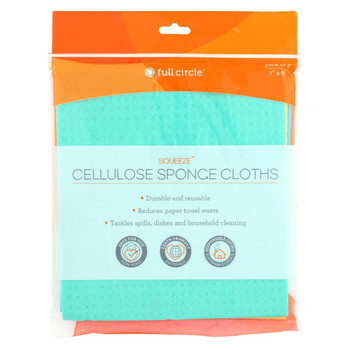 Full Circle Home - Squeeze Cellulose Sponge Cloths - 3 Count Full Circle Home - Squeeze Cellulose Sponge Cloths - 3 Count