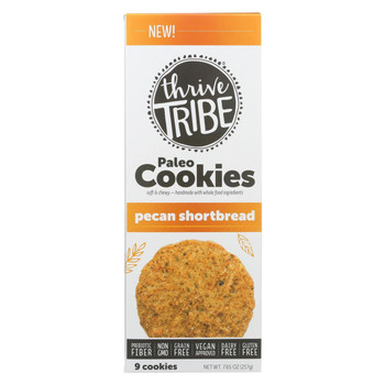 Thrive Tribe - Paleo Cookies - Pecan Shortbread - Case of 6 - 7.65 oz.