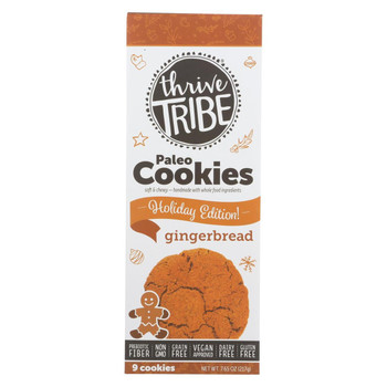 Thrive Tribe - Paleo Cookies - Gingerbread - Case of 6 - 7.65 oz. Thrive Tribe - Paleo Cookies - Gingerbread - Case of 6 - 7.65 oz.