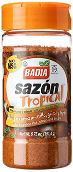 Badia Spices - Seasoning - Tropical with Coriander and Annato - Case of 6 - 6.75 oz.