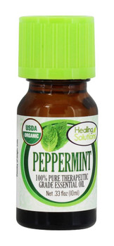 Healing Solutions - Organic Essential Oil - Peppermint - Pack of 3 - 10 mL Healing Solutions - Organic Essential Oil - Peppermint - Pack of 3 - 10 mL
