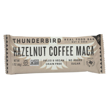 Thunderbird - Real Food Bar - Hazelnut Coffee Maca - Case of 15 - 1.7 oz. Thunderbird - Real Food Bar - Hazelnut Coffee Maca - Case of 15 - 1.7 oz.
