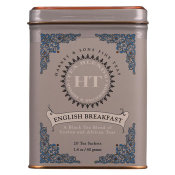 Harney and Sons - Tea - English Breakfast - Case of 4 - 20 Count