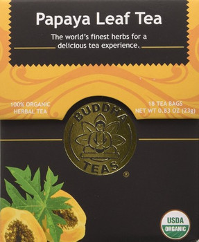 Buddha Teas - Organic Tea - Papaya Leaf - Case of 6 - 18 Count