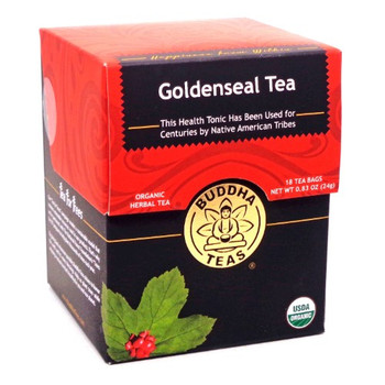 Buddha Teas - Organic Tea - Goldenseal - Case of 6 - 18 Count