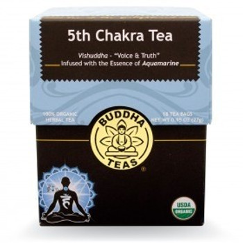 Buddha Teas - Organic Tea - 5th Chakra - Case of 6 - 18 Count