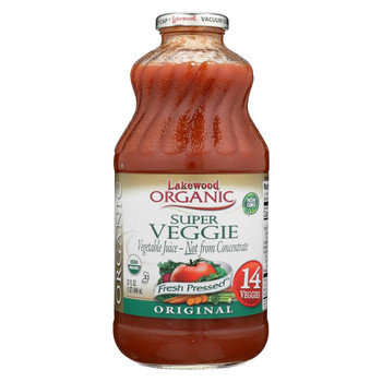 Lakewood - Organic Juice - Super Veggie - Case of 6 - 32 fl oz.