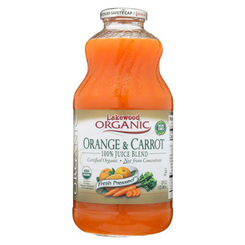 Lakewood - Organic Juice - Orange Carrot Blend - Case of 6 - 32 fl oz.