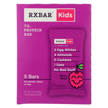 Rxbar - Kids Protein Bar - Berry Blast - Case of 6 - 5/1.16 oz. Rxbar - Kids Protein Bar - Berry Blast - Case of 6 - 5/1.16 oz.