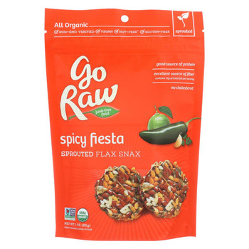 Go Raw - Organic Sprouted Flax Snax - Spicey Fiesta - Case of 12 - 3 oz. Go Raw - Organic Sprouted Flax Snax - Spicey Fiesta - Case of 12 - 3 oz.