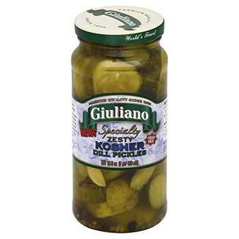 Giulianos' Specialty Foods - Pickles - Zesty Kosher Dill - Case of 6 - 16 fl. oz.