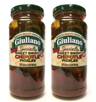 Giulianos' Specialty Foods - Pickles - Sweet Smokey Chipotle - Case of 6 - 16 fl. oz.