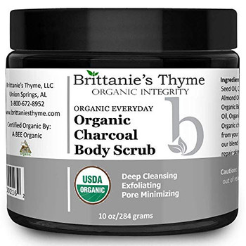 Brittanie's Thyme - Organic Charcoal Body Scrub - 10 oz. Brittanie's Thyme - Organic Charcoal Body Scrub - 10 oz.