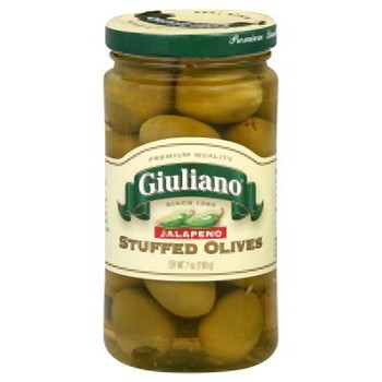 Giulianos' Specialty Foods - Stuffed Olives - Jalapeno - Case of 6 - 6.5 oz.