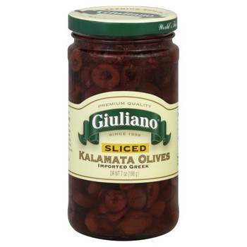 Giulianos' Specialty Foods - Kalamata Olives - Sliced - Case of 6 - 6.5 oz.