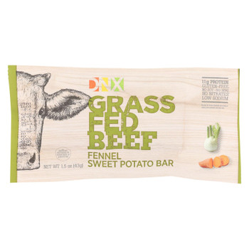 DNX - Grass Fed Beef Bar - Fennel Sweet Potato - Case of 12 - 1.5 oz.