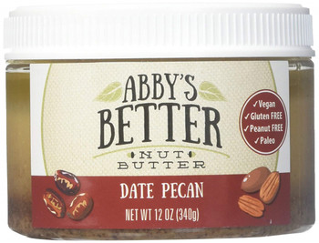 Abby's Better Nut Butter - Date Pecan Nut Butter - Case of 6 - 12 oz.