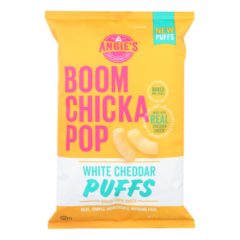Angie's Kettle Corn - Puffs - White Cheddar - Case of 12 - 6 oz. Angie's Kettle Corn - Puffs - White Cheddar - Case of 12 - 6 oz.