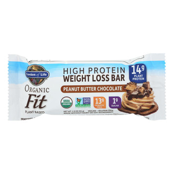 Garden Of Life - Fit High Protein Bar Peanut Butter Chocolate - Case of 12 - 1.9 OZ Garden Of Life - Fit High Protein Bar Peanut Butter Chocolate - Case of 12 - 1.9 OZ