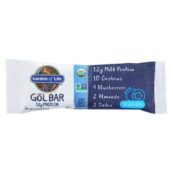 Garden Of Life - Protein Bar Blueberry - Case of 12 - 2.11 OZ Garden Of Life - Protein Bar Blueberry - Case of 12 - 2.11 OZ
