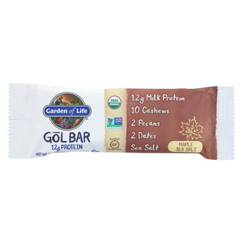 Garden Of Life - Protein Bar Maple Sea Salt - Case of 12 - 2.11 OZ Garden Of Life - Protein Bar Maple Sea Salt - Case of 12 - 2.11 OZ