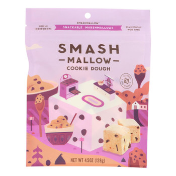 Smashmallow Snackable Marshmallows - Cookie Dough - Case of 12 - 4.5 oz