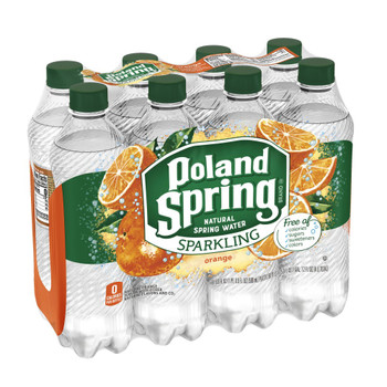 Poland Spring Natural Sparkling Spring Water - Case of 3 - 8/16.9FZ