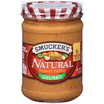 Smuckers - Peanut Butter Natural Chunky - Case of 12 - 16 OZ Smuckers - Peanut Butter Natural Chunky - Case of 12 - 16 OZ