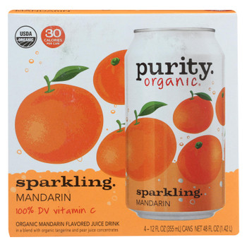 Purity Organics - Water Spark Mandarin - Case of 6 - 4/12 FZ Purity Organics - Water Spark Mandarin - Case of 6 - 4/12 FZ