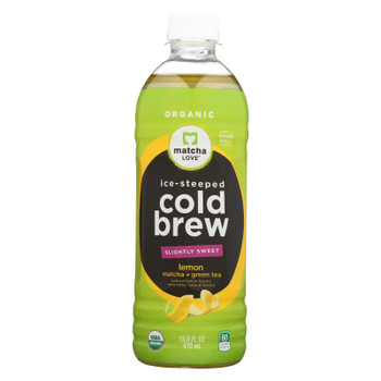 Matcha Love Cold Brew Green Tea+Matcha Lemon Slightly Sweet  - Case of 12 - 15.9 FZ