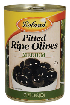 Roland Products - Olives Ripe Medium Pitted - Case of 12 - 6.3 OZ