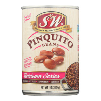 S&w - Beans Pinquito Hrlm - Case of 12 - 15 OZ S&w - Beans Pinquito Hrlm - Case of 12 - 15 OZ