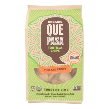Que Pasa - Tort Chip Thin Lime - Case of 12 - 10 OZ Que Pasa - Tort Chip Thin Lime - Case of 12 - 10 OZ