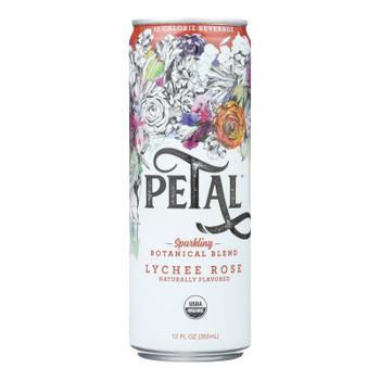 Petal Lychee Rose Naturally Flavored Sparkling Botanical Blend Lychee Rose - Case of 12 - 12 FZ