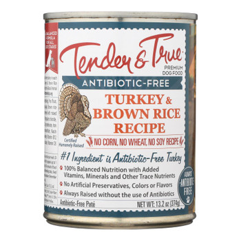 Tender & True Dog Food Turkey And Brown Rice - Case of 12 - 13.2 OZ Tender & True Dog Food Turkey And Brown Rice - Case of 12 - 13.2 OZ