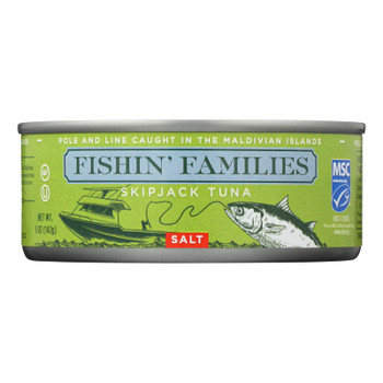 Fishin' Families Skipjack Tuna In Salt  - Case of 24 - 5 OZ Fishin' Families Skipjack Tuna In Salt  - Case of 24 - 5 OZ