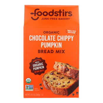 Foodstirs Organic Chocolate Chippy Pumpkin Bread Mix - Case of 6 - 20.5 OZ