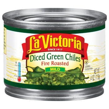 La Victoria - Chilies Diced Green Mild - Case of 24 - 4 OZ