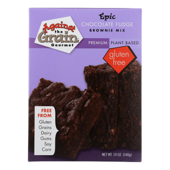 Against The Grain Gourmet Epic Chocolate Fudge Brownie Mix Chocolate Fudge - Case of 6 - 19 OZ