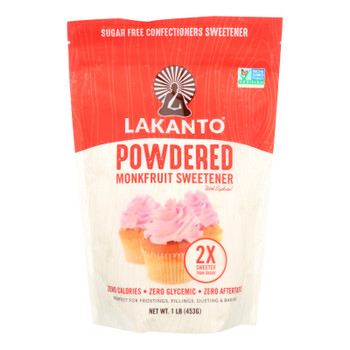 Lakanto Powdered Monkfruit Sweetener With Erythritol  - Case of 8 - 1 LB