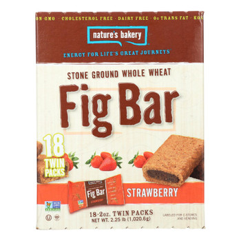 Nature's Bakery Strawberry Fig Bars  - Case of 6 - 18/2 OZ Nature's Bakery Strawberry Fig Bars  - Case of 6 - 18/2 OZ