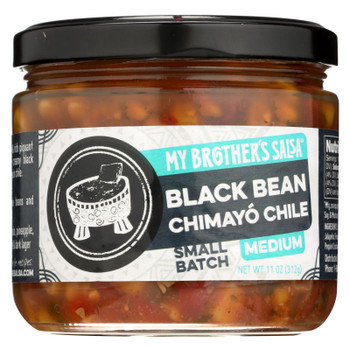 My Brother's Salsa Black Bean Chimayo Chile Salsa Medium  - Case of 6 - 11 OZ