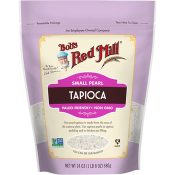 Bob's Red Mill - Tapioca Pearl Small - Case of 4 - 24 OZ Bob's Red Mill - Tapioca Pearl Small - Case of 4 - 24 OZ