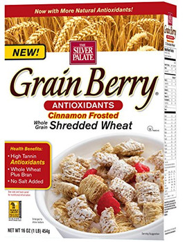 Grain Berry Whole Grain Shredded Wheat Cereal - Case of 6 - 16 OZ