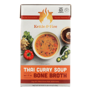 Kettle And Fire Thai Curry Soup With Bone Broth - Case of 6 - 16.9 OZ