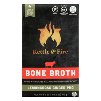 Kettle And Fire - Bone Broth Beef Pho - Case of 6 - 16.9 FZ Kettle And Fire - Bone Broth Beef Pho - Case of 6 - 16.9 FZ