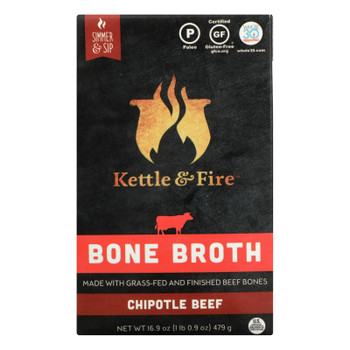Kettle And Fire - Bone Broth Chipotle Beef - Case of 6 - 16.9 OZ