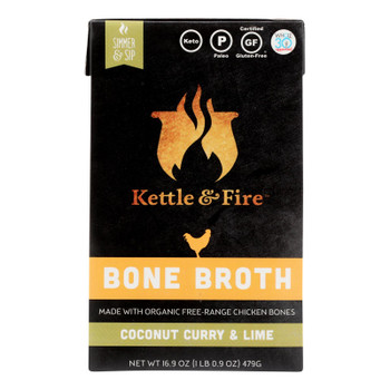 Kettle And Fire - Bone Broth Cnutcury/lime - Case of 6 - 16.9 OZ Kettle And Fire - Bone Broth Cnutcury/lime - Case of 6 - 16.9 OZ