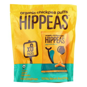 Hippeas - Chkpea Puff Vgn Wh Ch - Case of 12 - 6 OZ Hippeas - Chkpea Puff Vgn Wh Ch - Case of 12 - 6 OZ